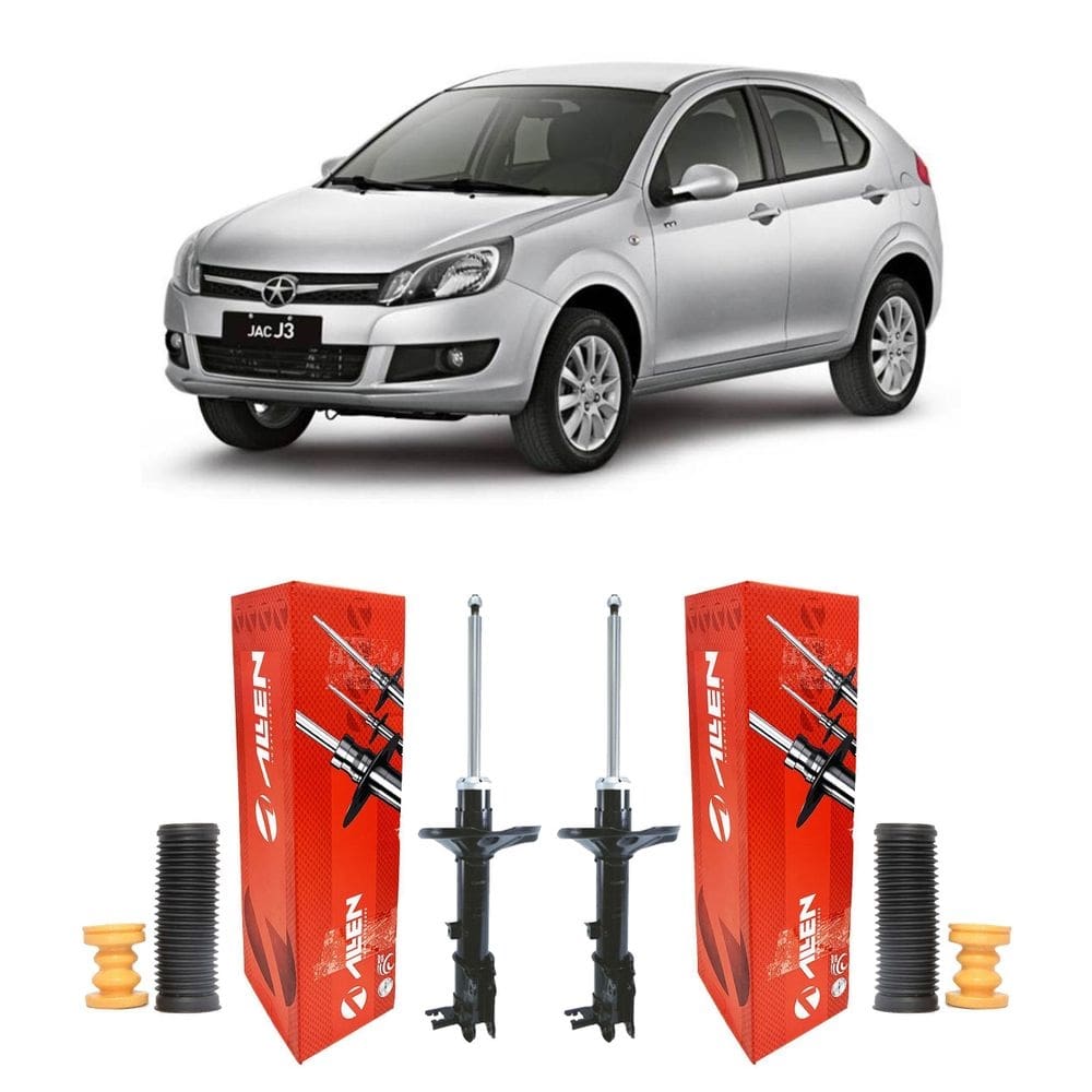 Kit 2 amortecedor allen + kit traseiro jac j3 2013 2014 2015