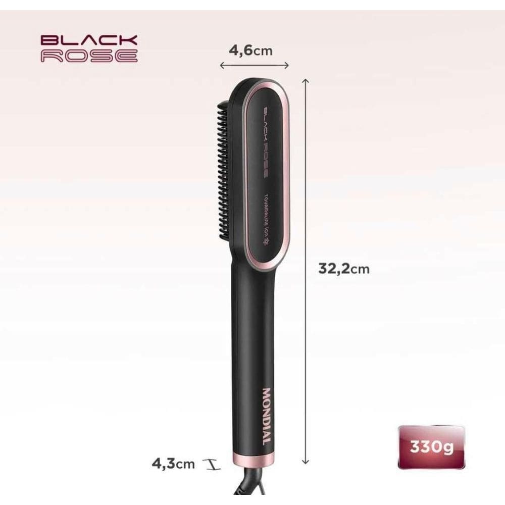 Escova Alisadora Mondial Black Rose 36w Ea-07 - 110v/220v