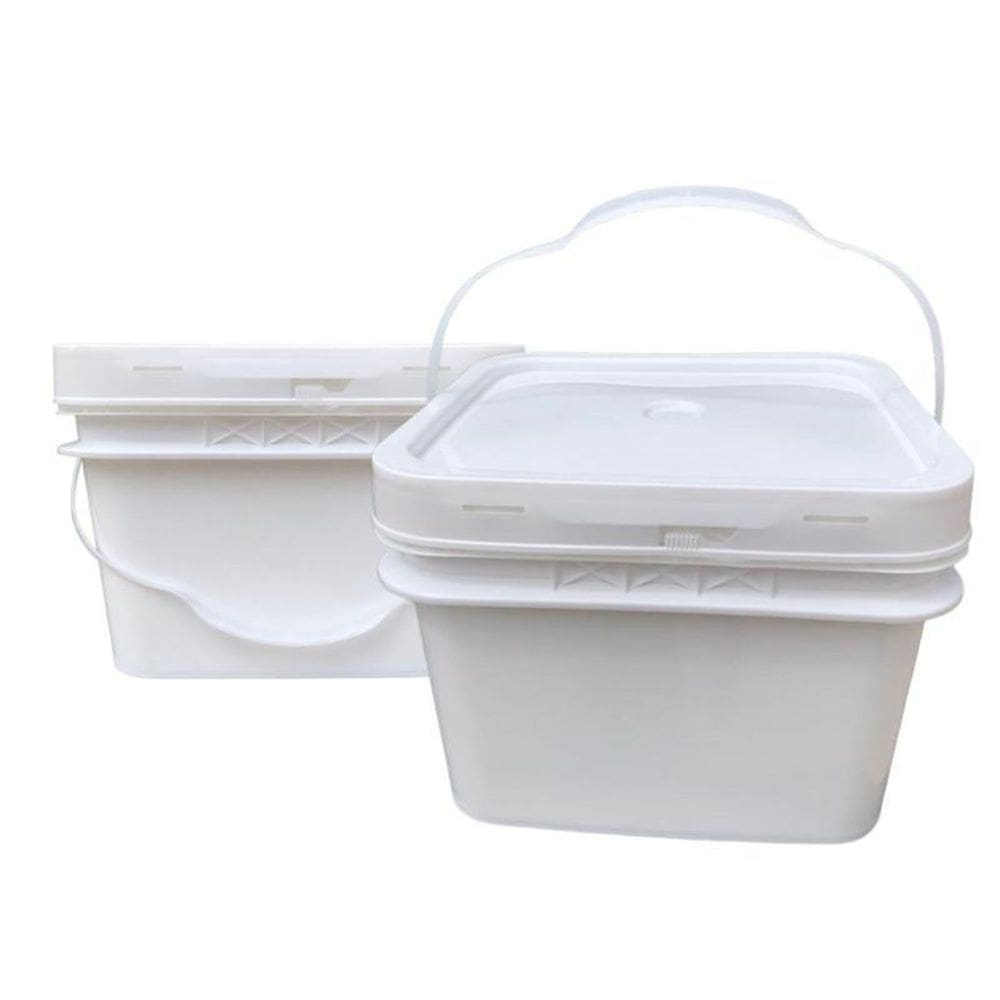 Balde retangular 10l com alça para hidroponia 2 pçs