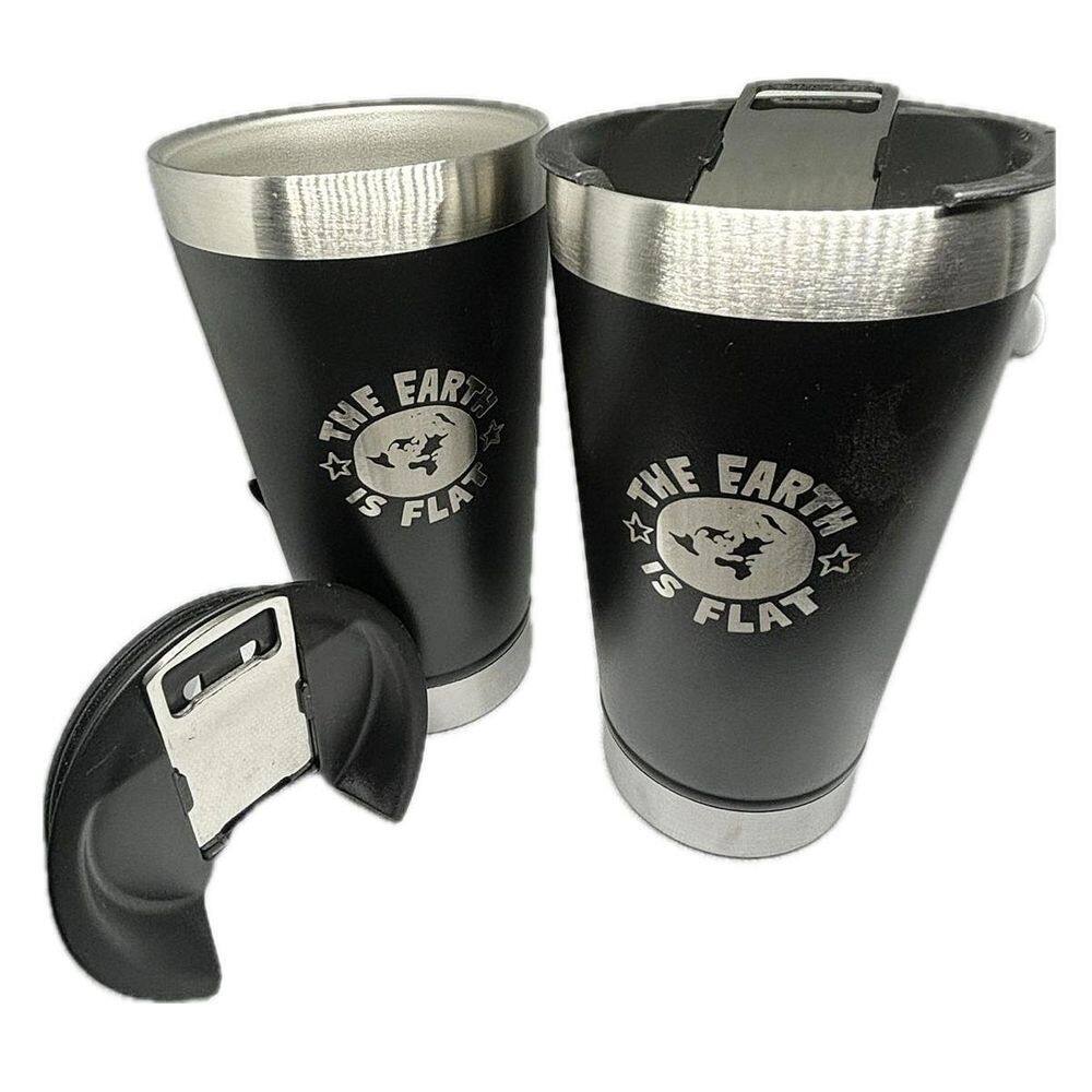 Kit 2 Copos Terra Plana 500Ml Térmico + Tampa + Abridor