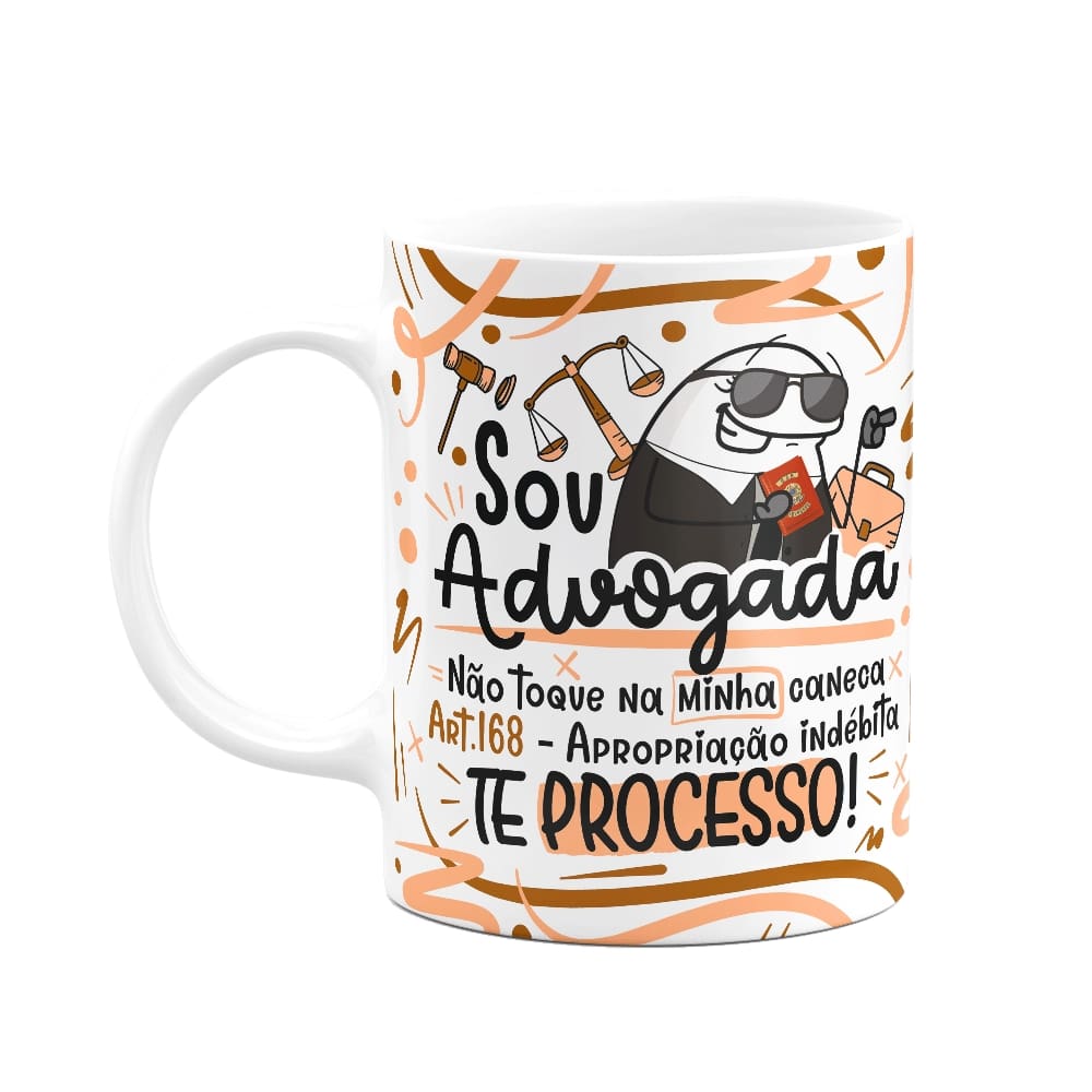 Caneca Flork Profissões - Sou advogada - M2