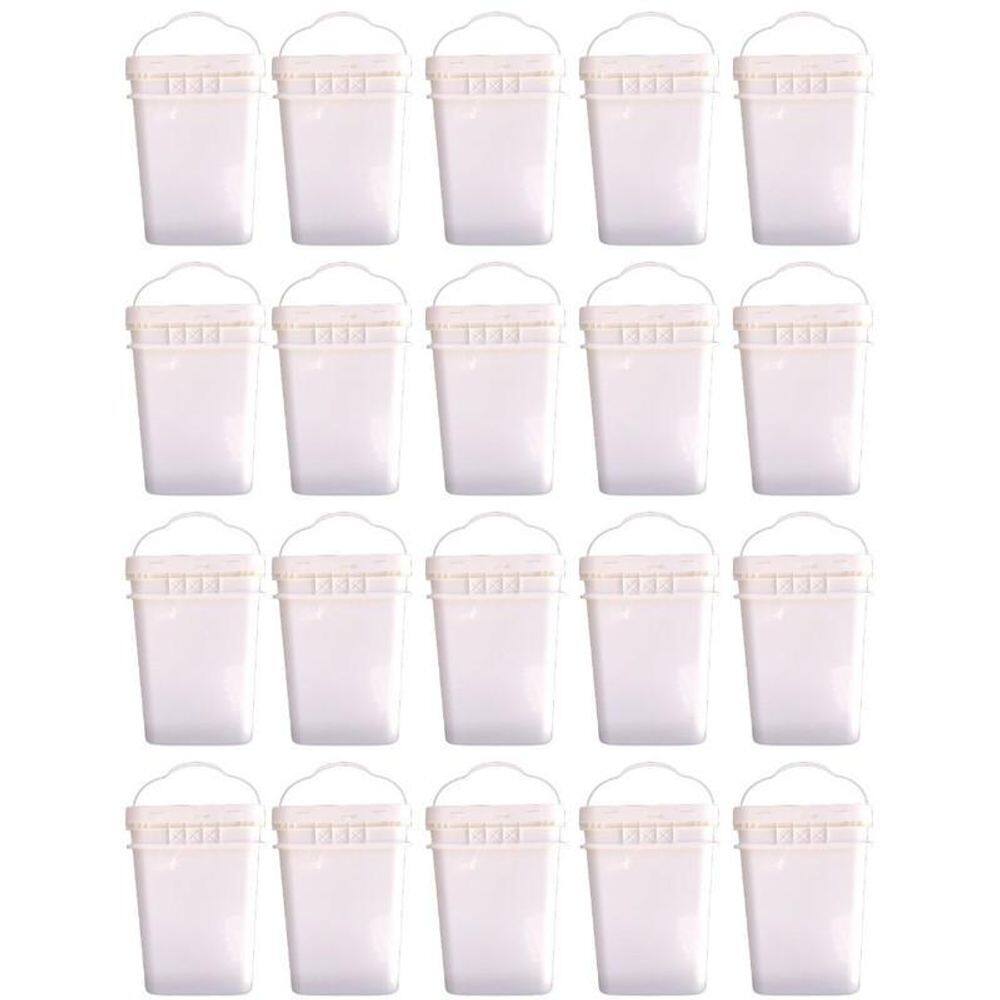 Balde retang 20lts para armazenas cereal 20 pcs