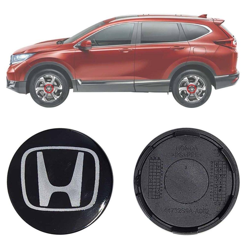 Calota centro roda honda crv 2015 a 2019 preto 70mm