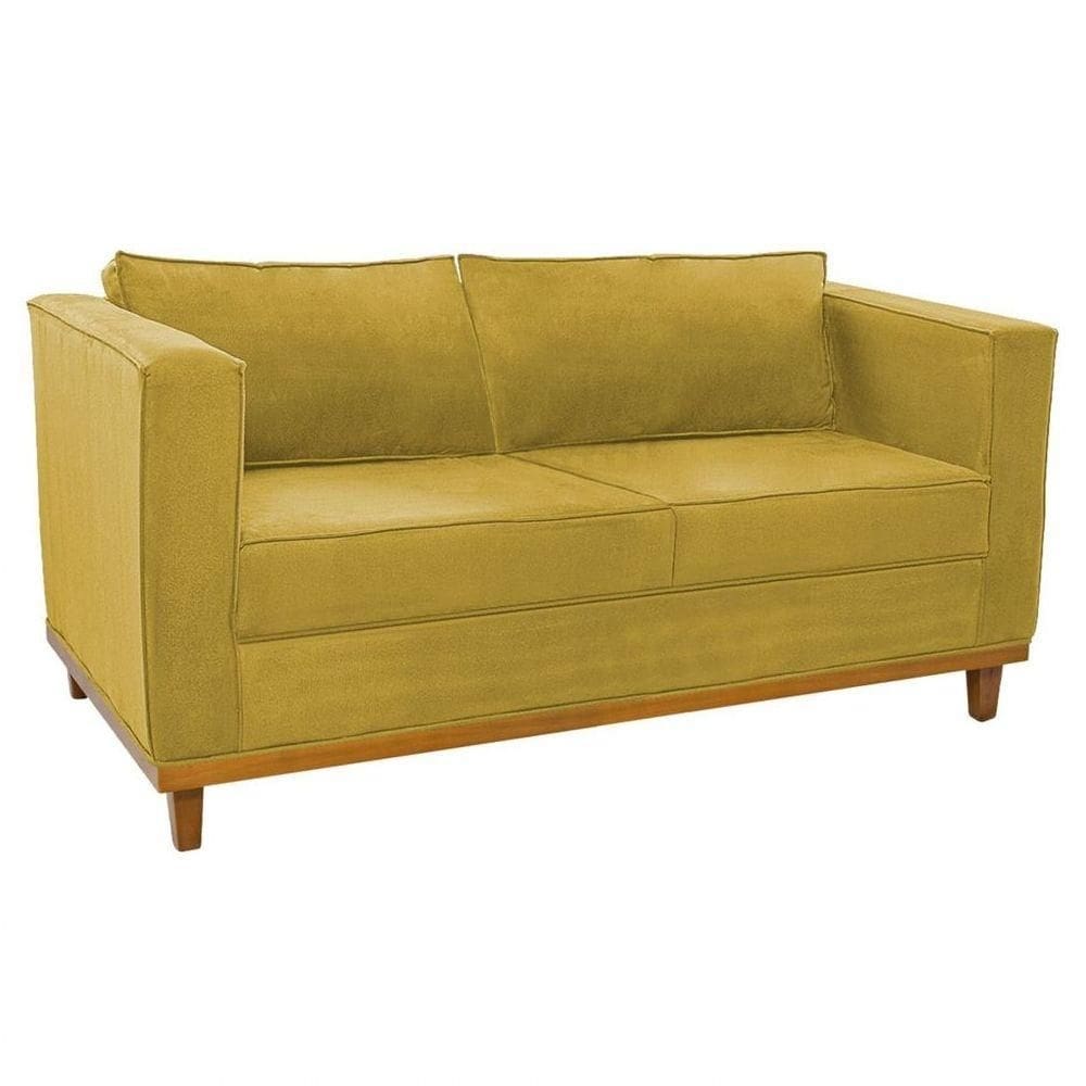 Sofá 2 Lugares Europa Suede Cinza