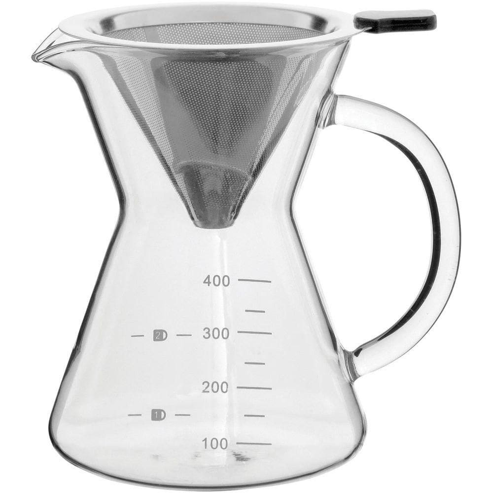 Kanne Cafeteira Com Filtro 14X15X11Cm 400Ml Borosilicato Transp