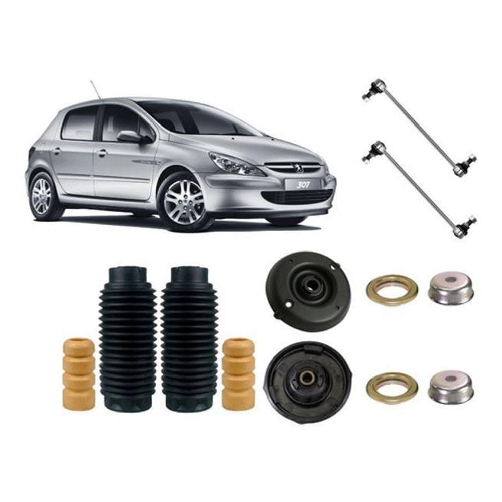 Par kit da suspensão dianteira peugeot 307 2002 a 2012