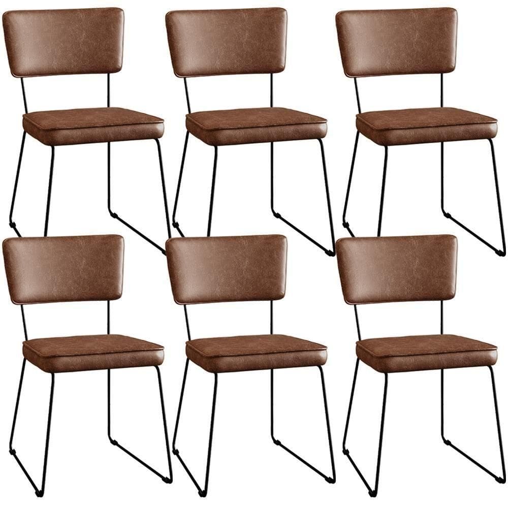 Kit 06 Cadeiras Estofada Sala Jantar Couríssimo Marrom