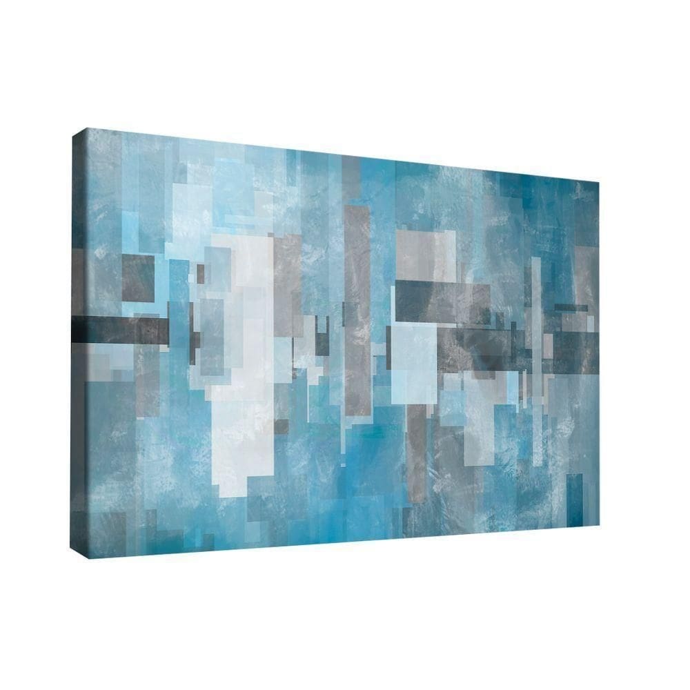 Quadro Geométrico Abstrato Azul -- Br Artes