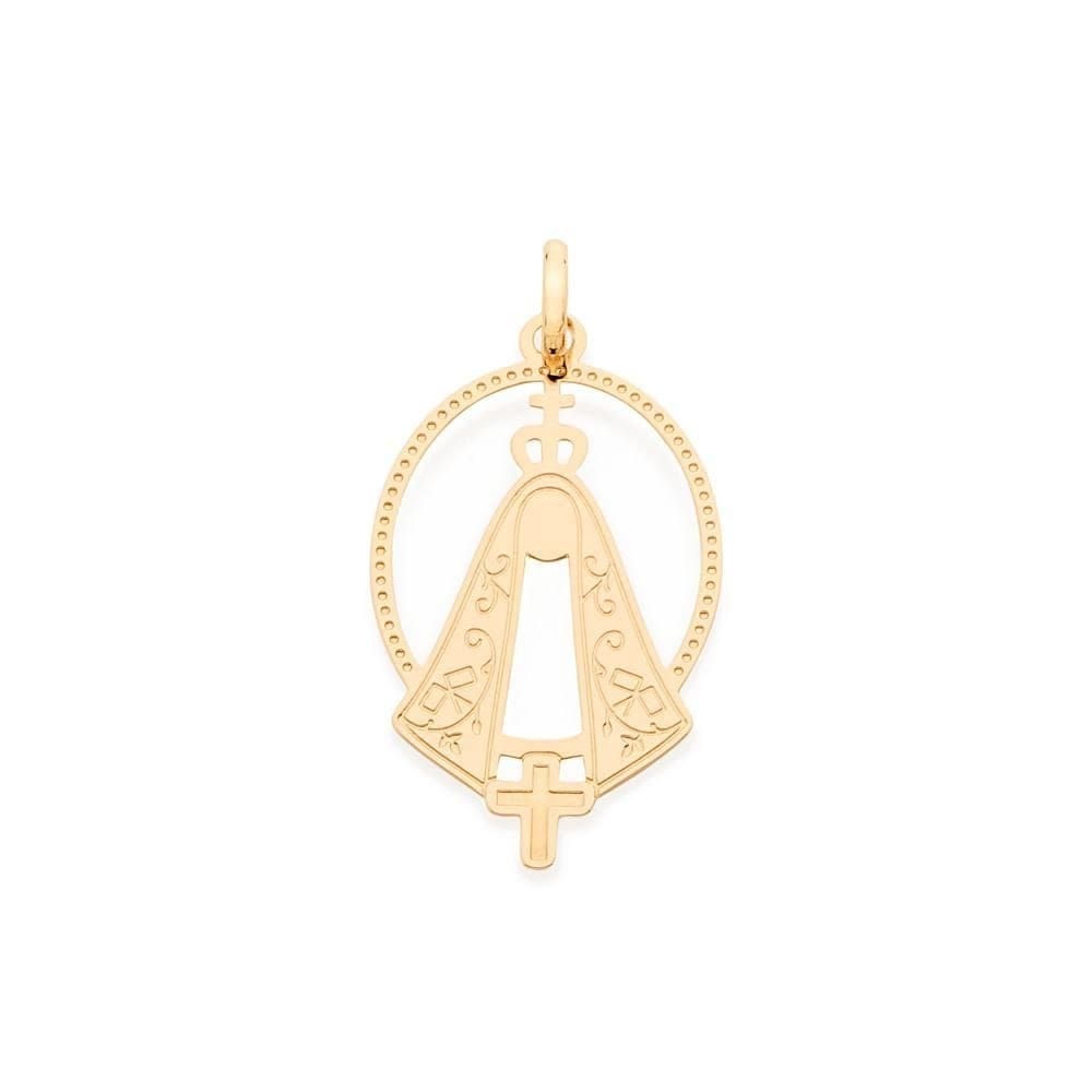 Pingente rommanel folheado a ouro 18k nossa senhora