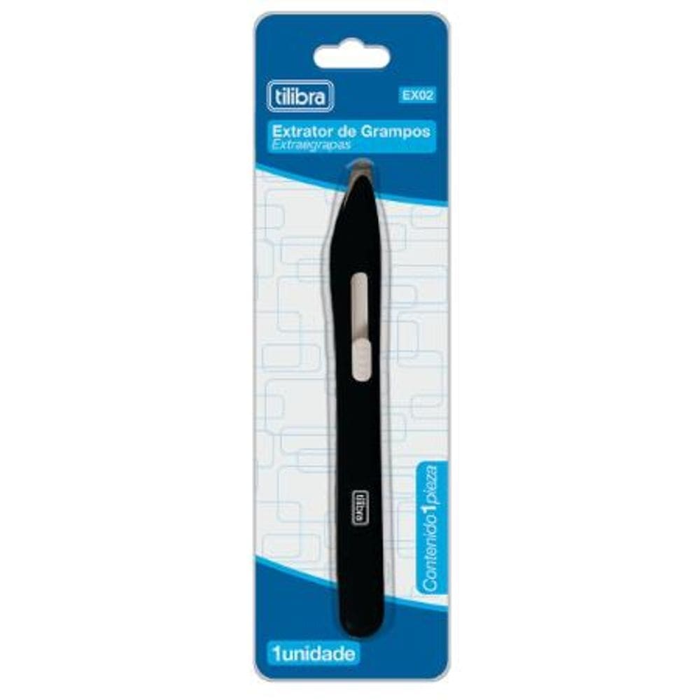Extrator de Grampo Espátula EX02 Preto - Tilibra