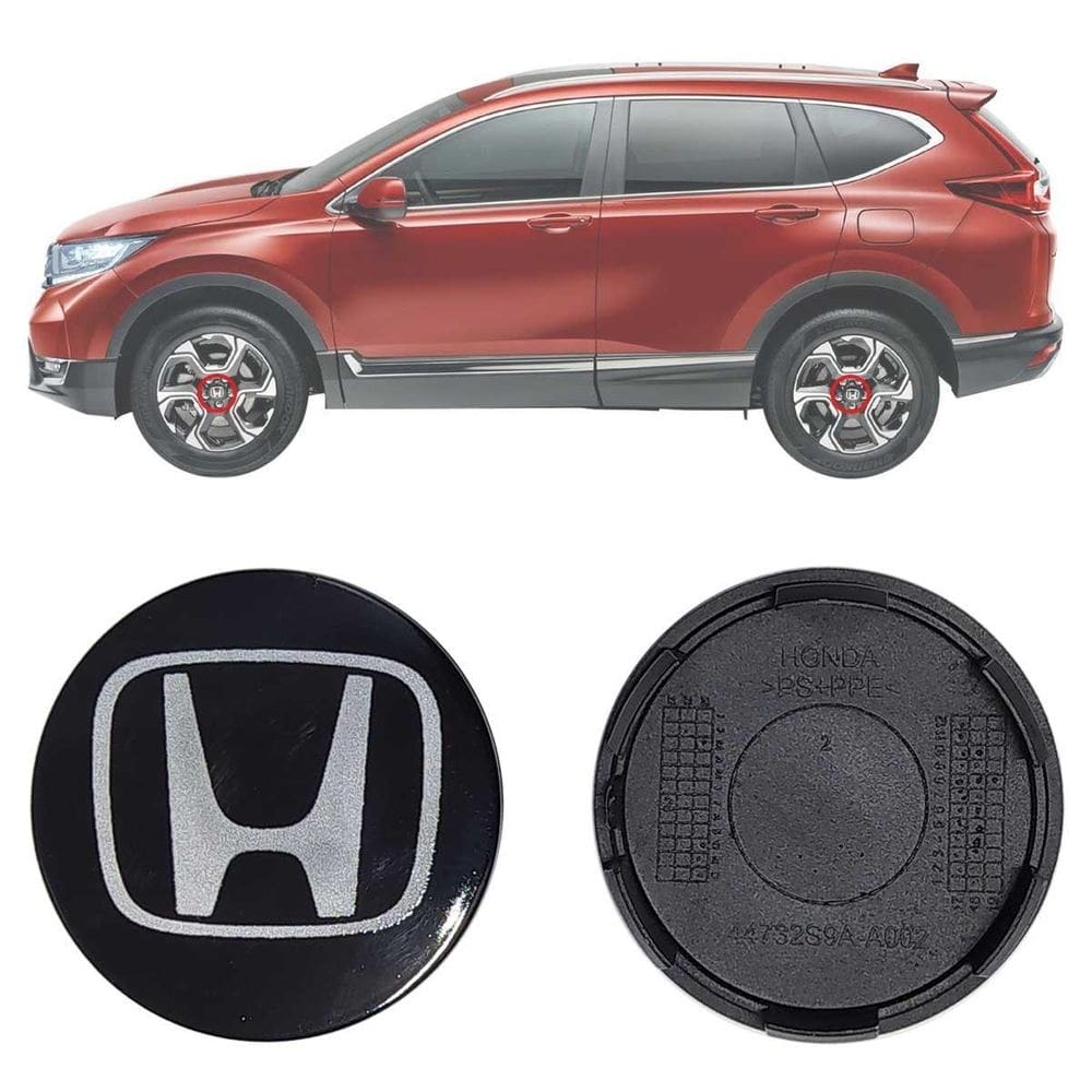 Calota centro roda honda crv 2015 a 2019 preto 70mm