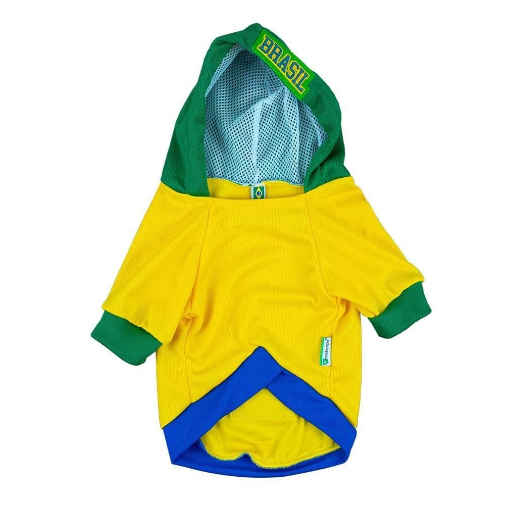 Roupa cachorro seleção brasileira modernpet amarelo - tam. m