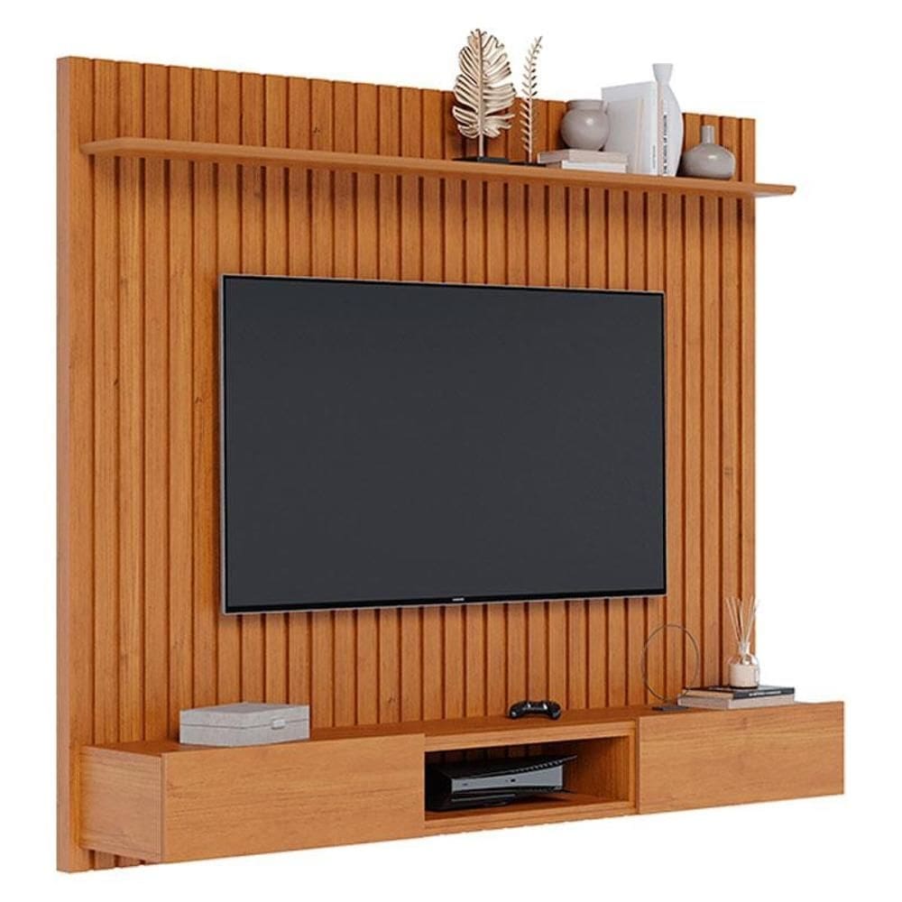 Painel para TV Home Suspenso Ripado Loft 1.8 Nature - Imcal