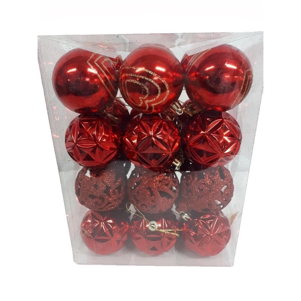 Bolas de natal 24 bolas douradas linha glamour lançamento