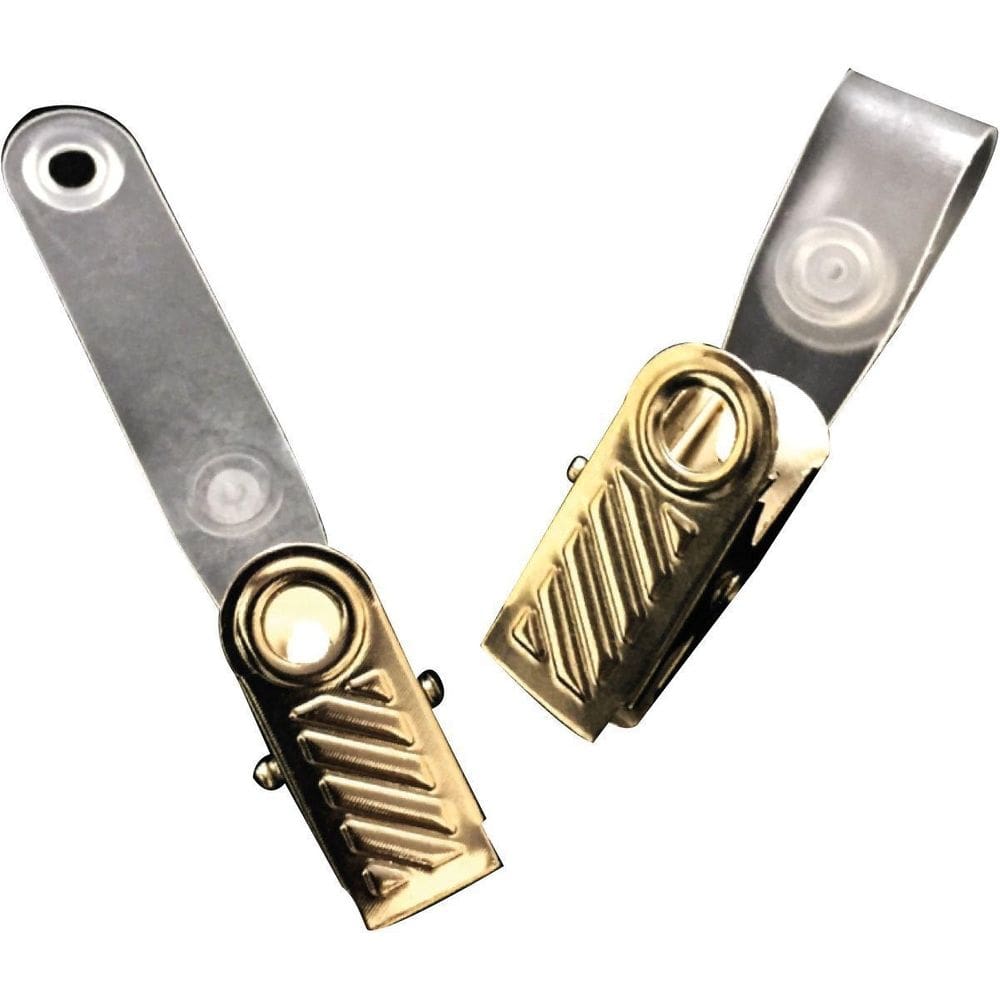 Presilha para crachá clips jacaré com alça leitosa