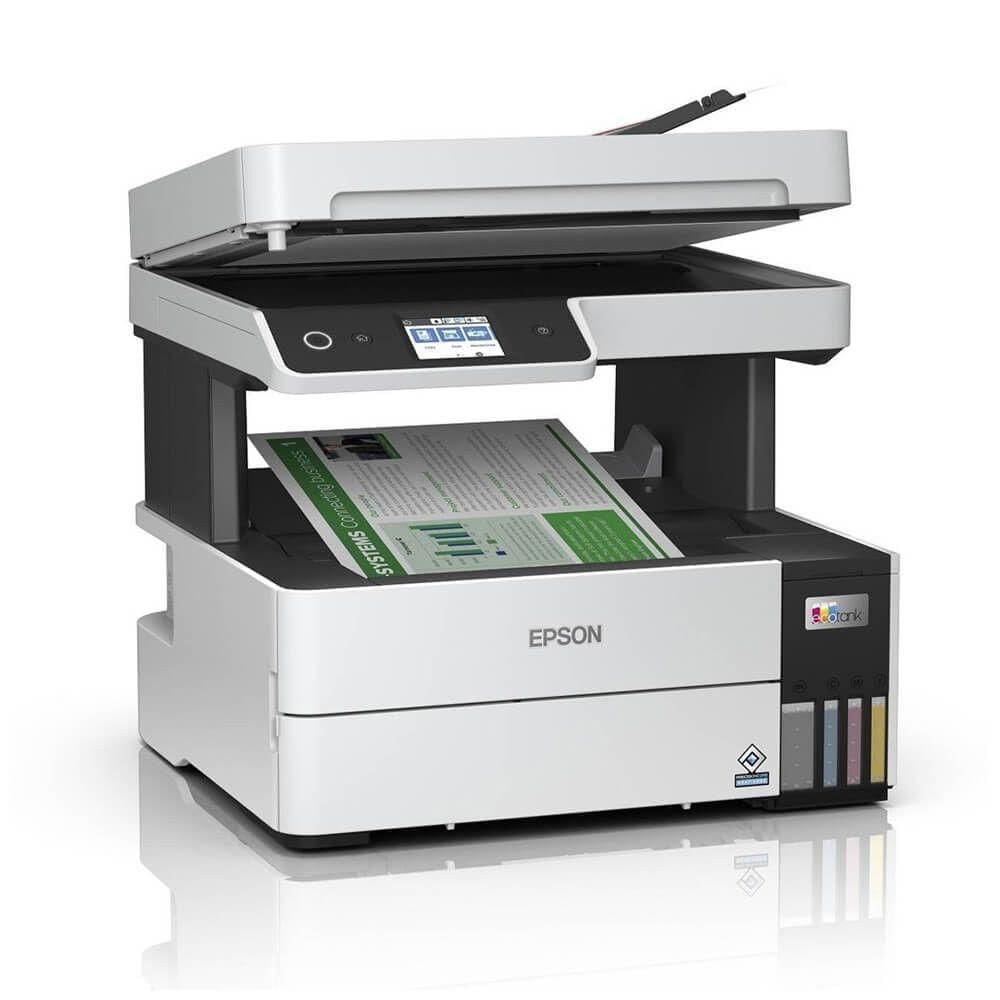 Impressora Epson Multifuncional Tanque De Tinta L6490 Branco/preto Bivolt