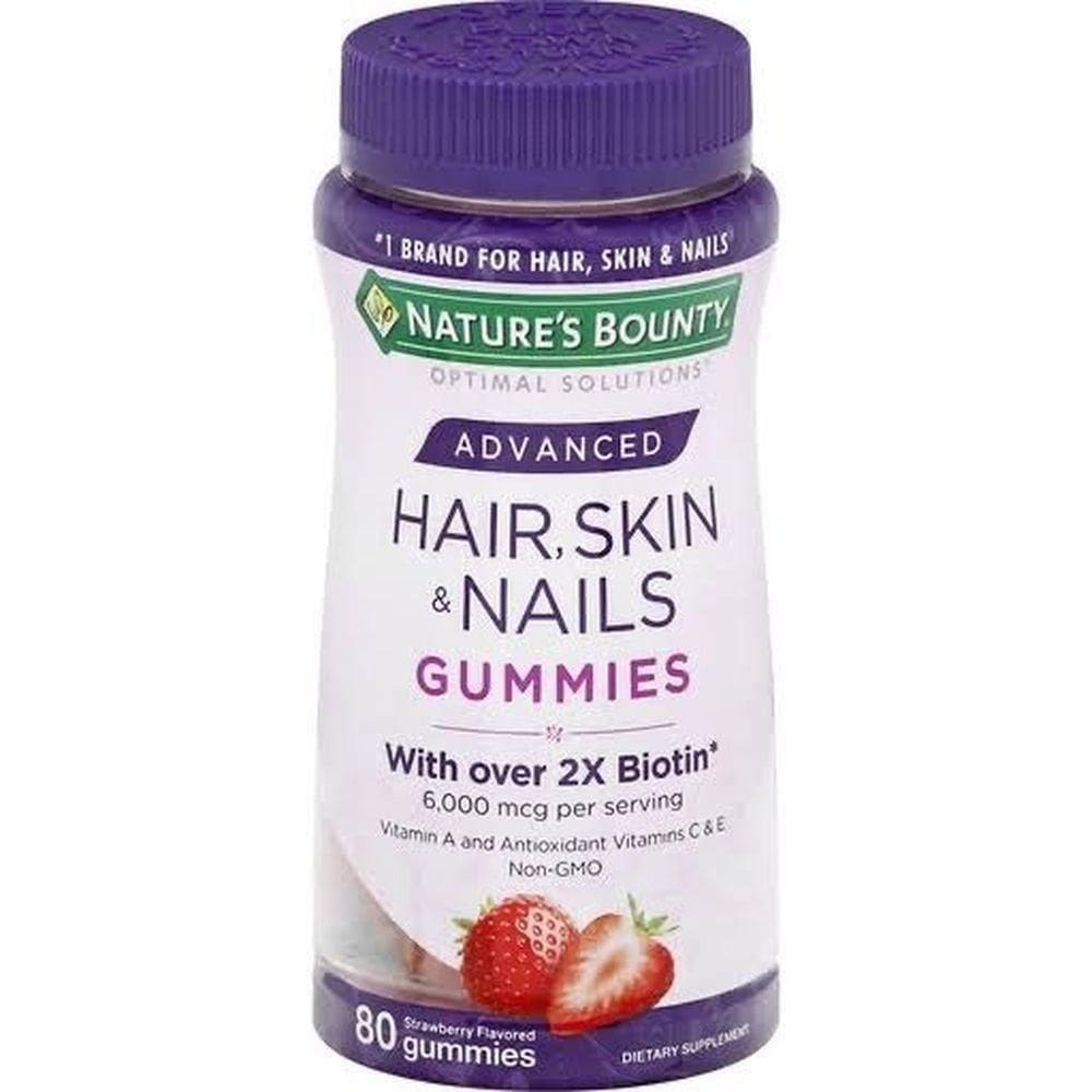 Hair skin & nails 80 gummies advanced 2x biotina