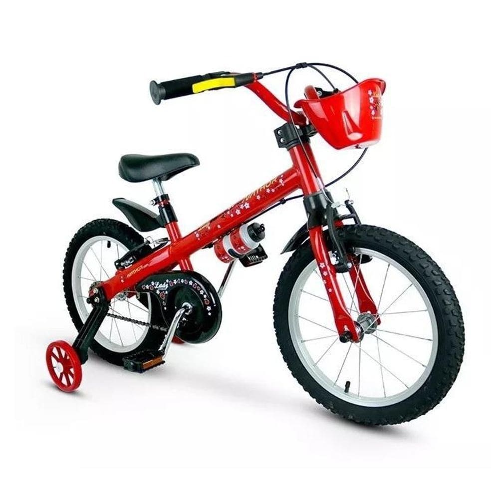 Bicicleta infantil nathor aro 16 bella vermelha feminina