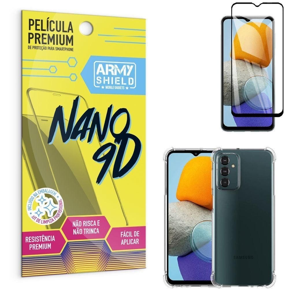 Kit capinha samsung m23 5g + película premium nano 9d