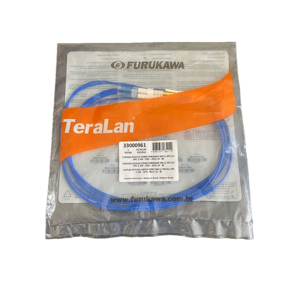 Cordao duplex sm lc-spc/lc-spc 2,50 mts a-b 33000961