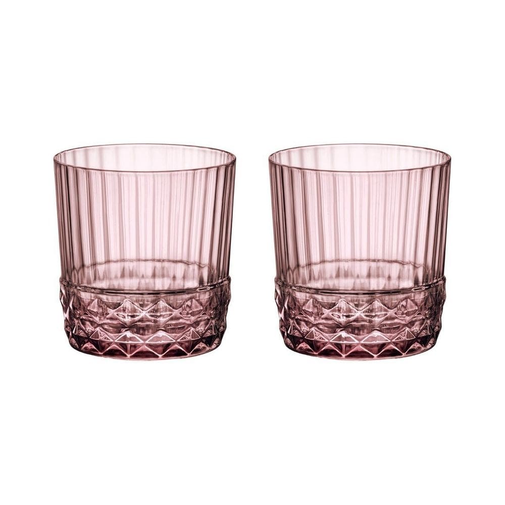 Jogo 2 copos cristal whisky 370 ml lilás america 20s