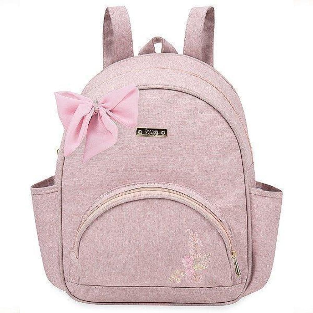 Mochila De Maternidade Hug Floral Rosa