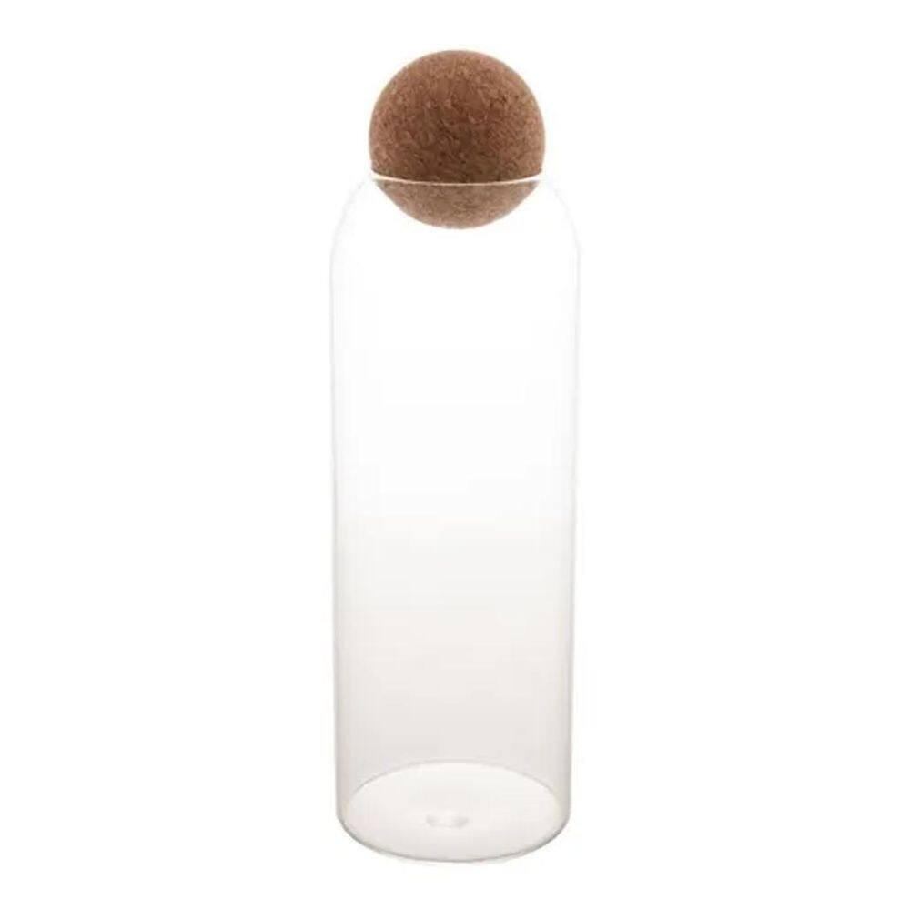 Pote vidro rolha cortiça borossilicato tampa 1,3l