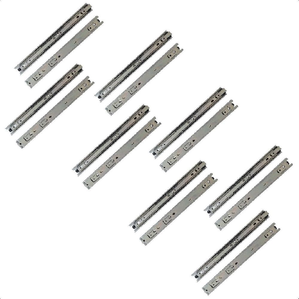 16 corrediças telescópicas 40cm gaveta trilho zinca. 8pares