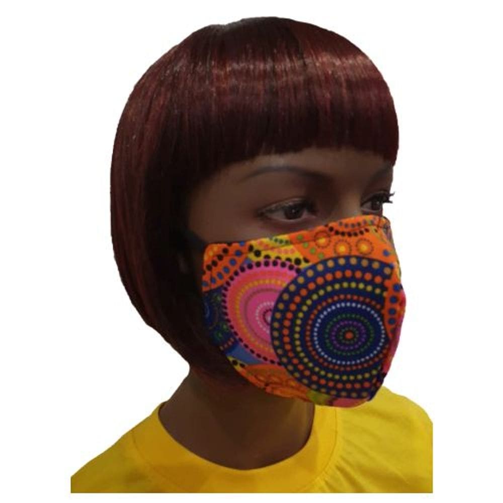 Máscara facial de pano extravagante para adulto - Multi Color 1 Cada um por círculo de presentes