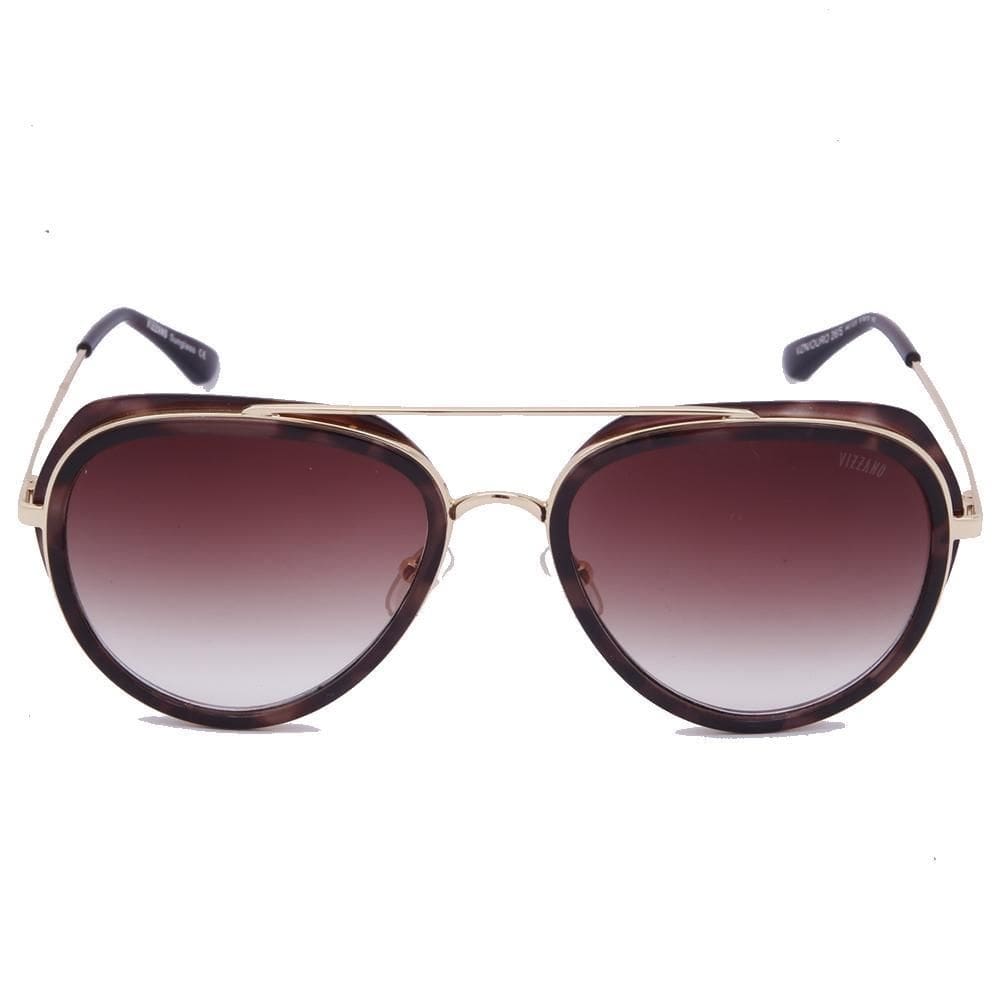 Óculos de sol solar vizzano ouro 26s av123 degradê dourado