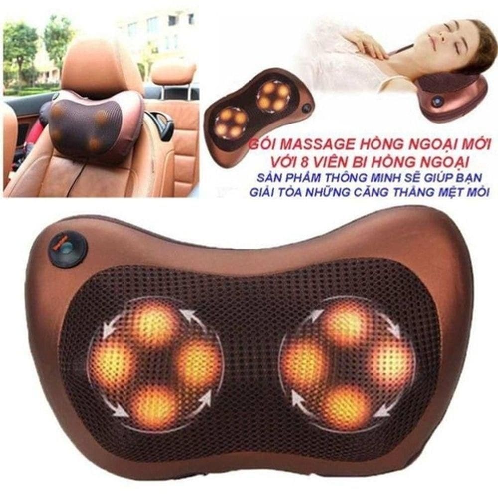Massageador Tipo Almofada Shiatsu Corpo Todo C/infravermelho