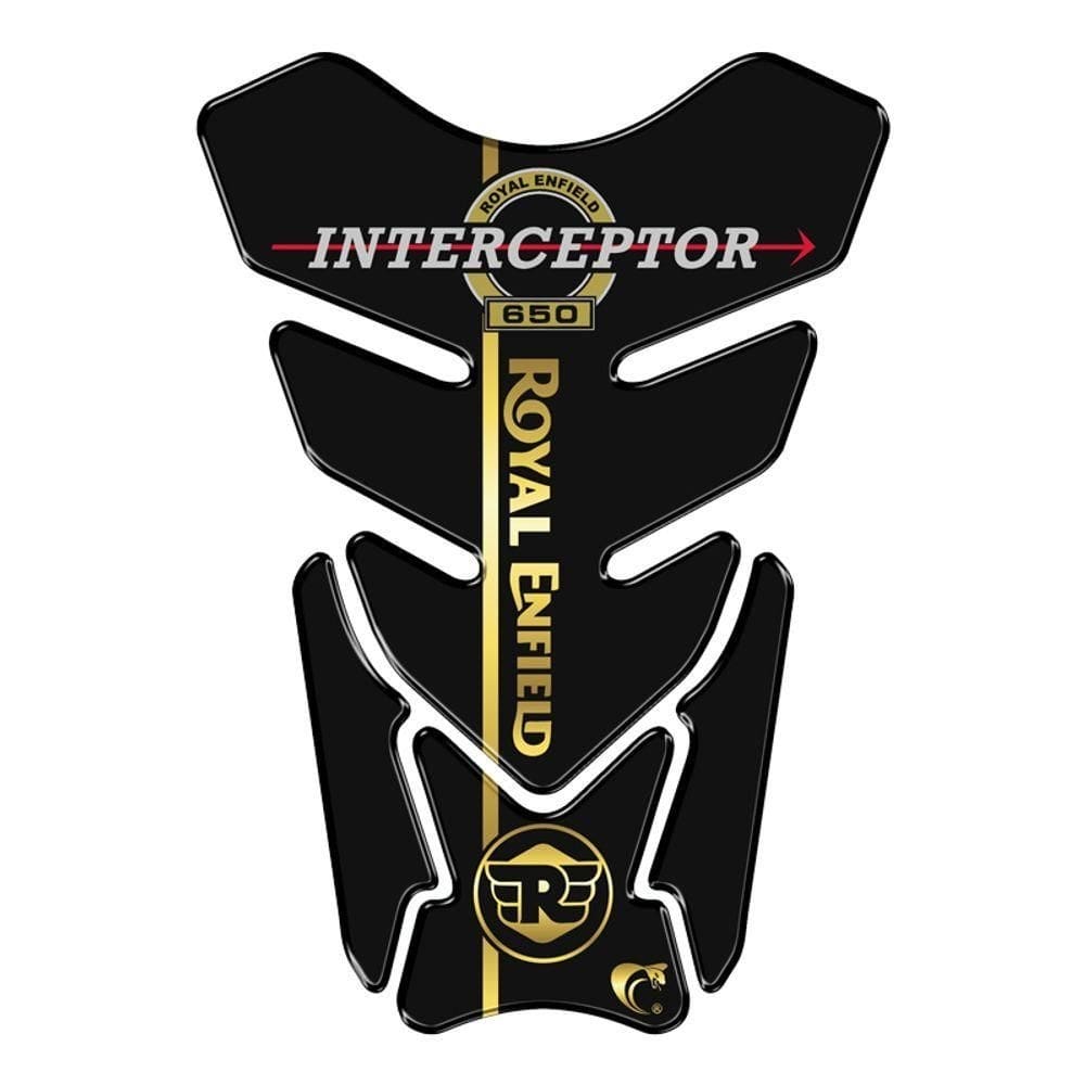 Protetor Adesivo Moto Resinado Interceptor 650 Dourado Cor Preto