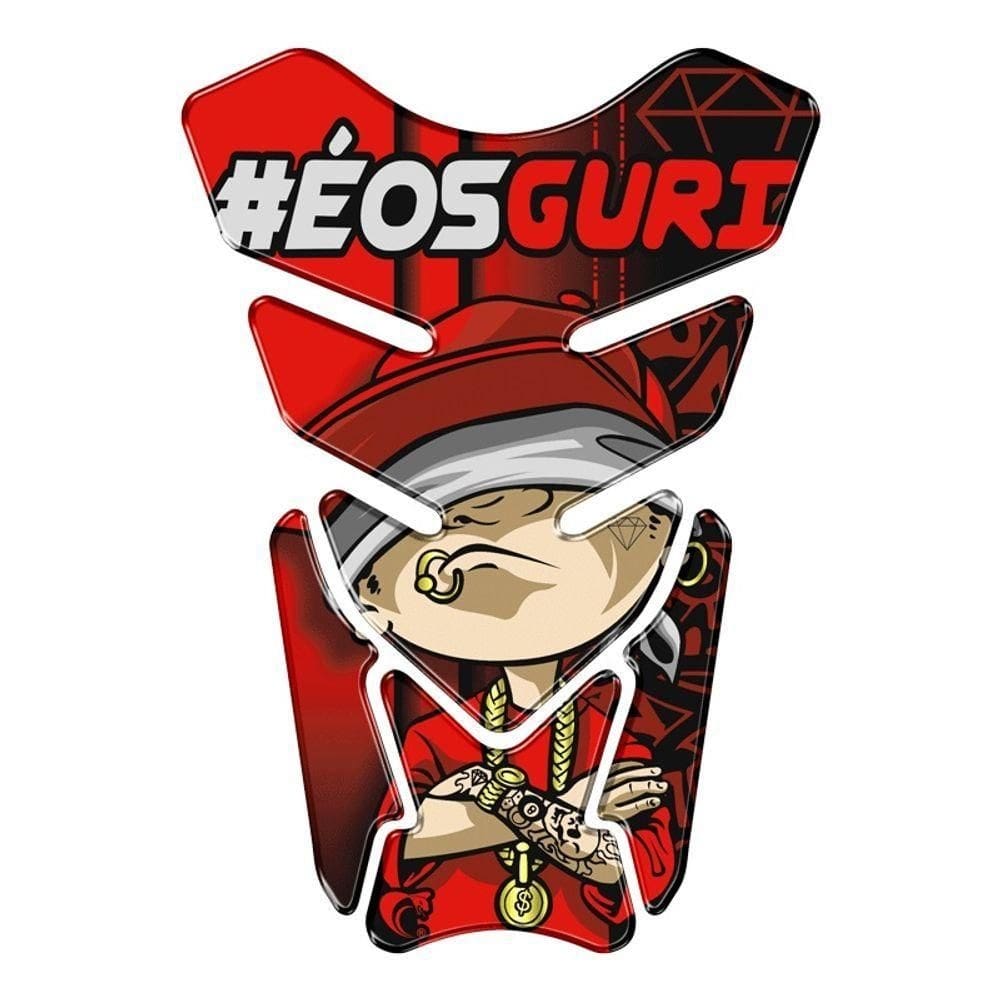 Adesivo Resinado Protetor De Tanque Moto Honda Eos Guri Vermelho Cor Vermelho