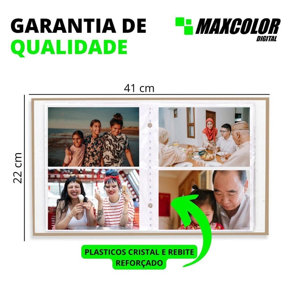 Album 300 fotos 10x15 cinza cores rebite - ical 165