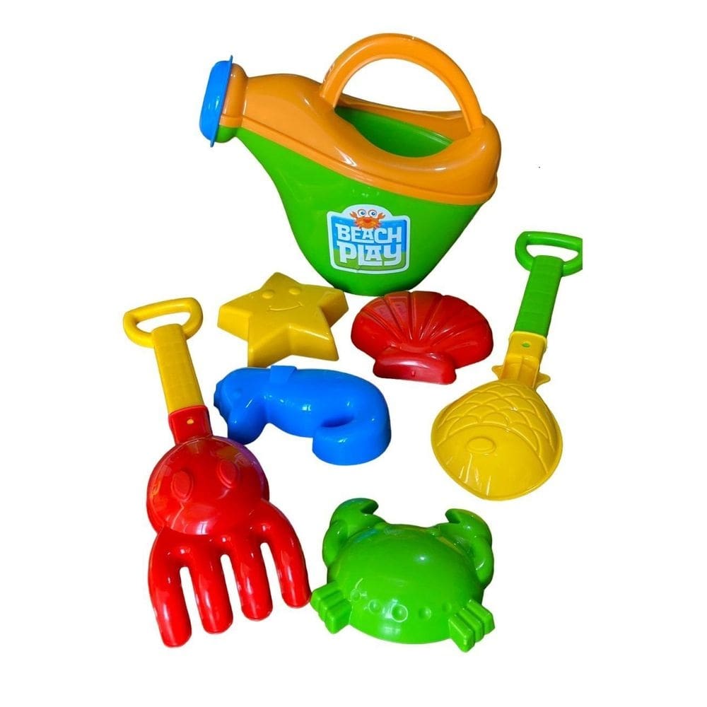 Kit praia brinquedo infantil com regador 7 peças