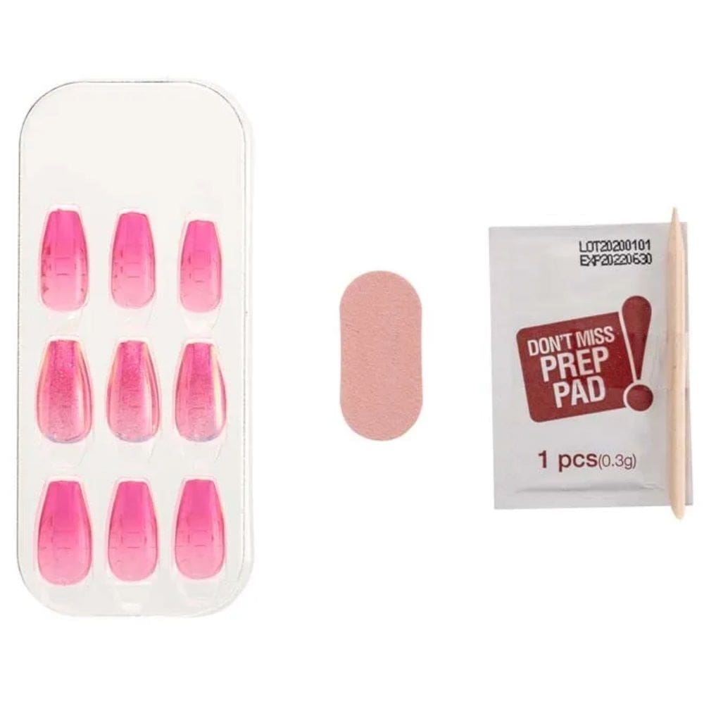 Unha Postiça Autocolante Press&Go Pink Jelly Kiss