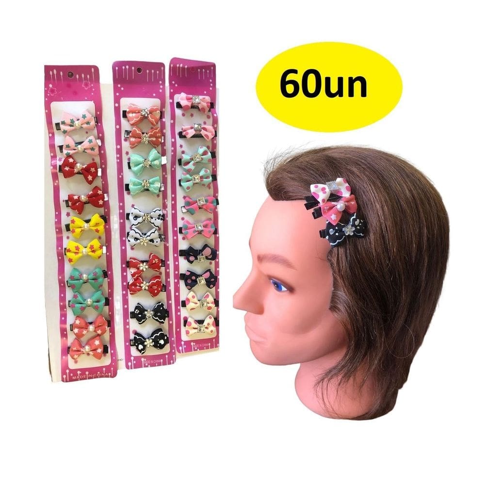 60 un presilha de cabelo tic tac laço infantil