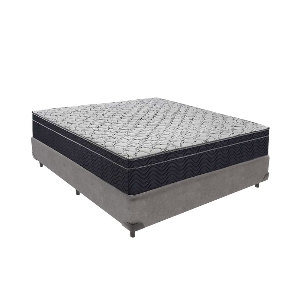 Conjunto Cama Box Casal Colchão Airtech D45 Extra Firme