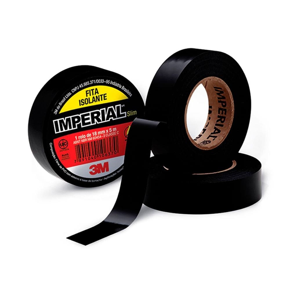 Fita isolante 3m imperial 18mmx5m com 10 unidades