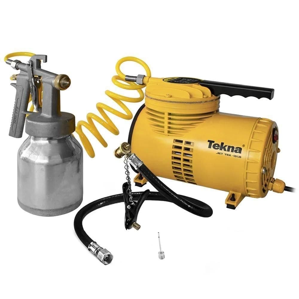 Motocompressor De Ar Diafragma Cd1.2 Bivolt 60Hz -1/4Hp Max 50Psi Com Kit Tekna