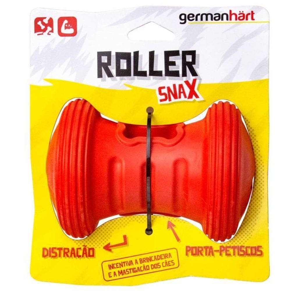Brinquedo Roller snaX Germanhart Gira Snack Recheavel Dispense de Ração e Petiscos Para Cães