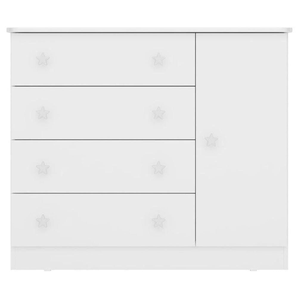 Cômoda Infantil Doce Sonho 2561 Branco Brilho – Qmovi