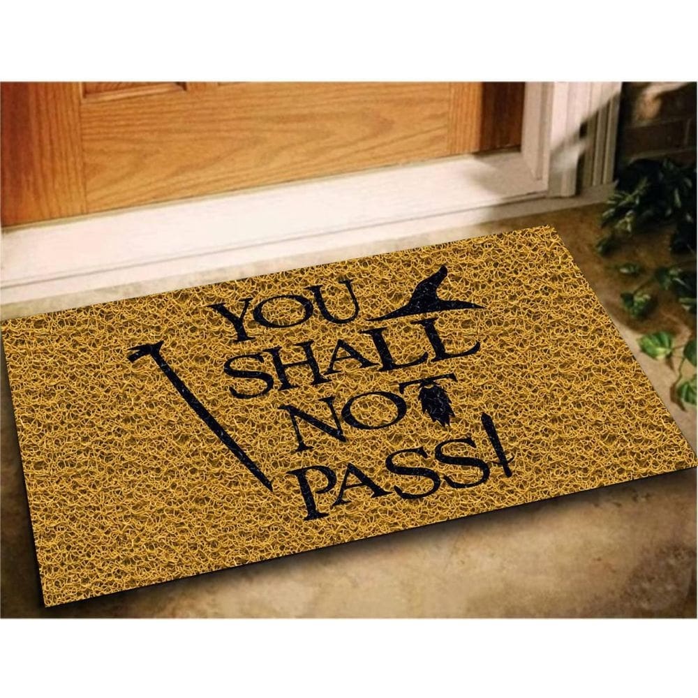 Tapete capacho divertido you shall not pass 60x40 senhor