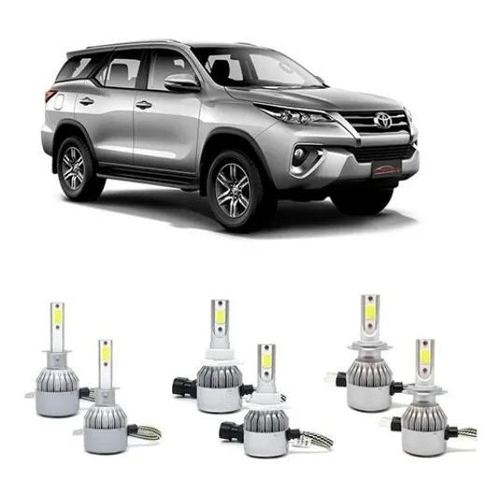 Kit super led - hilux sw4 2012/2014 - farol alto baixo milha