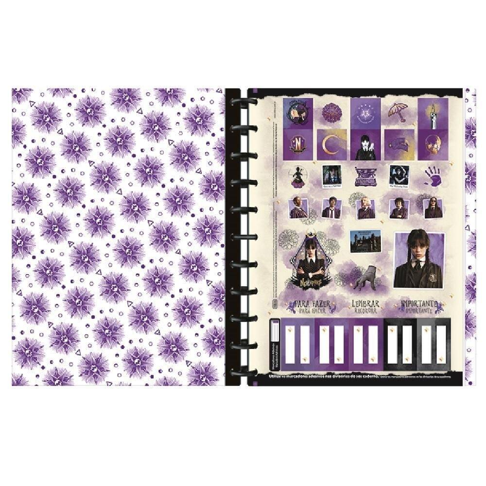 Caderno universitario connect wandinha 160fls tilibra