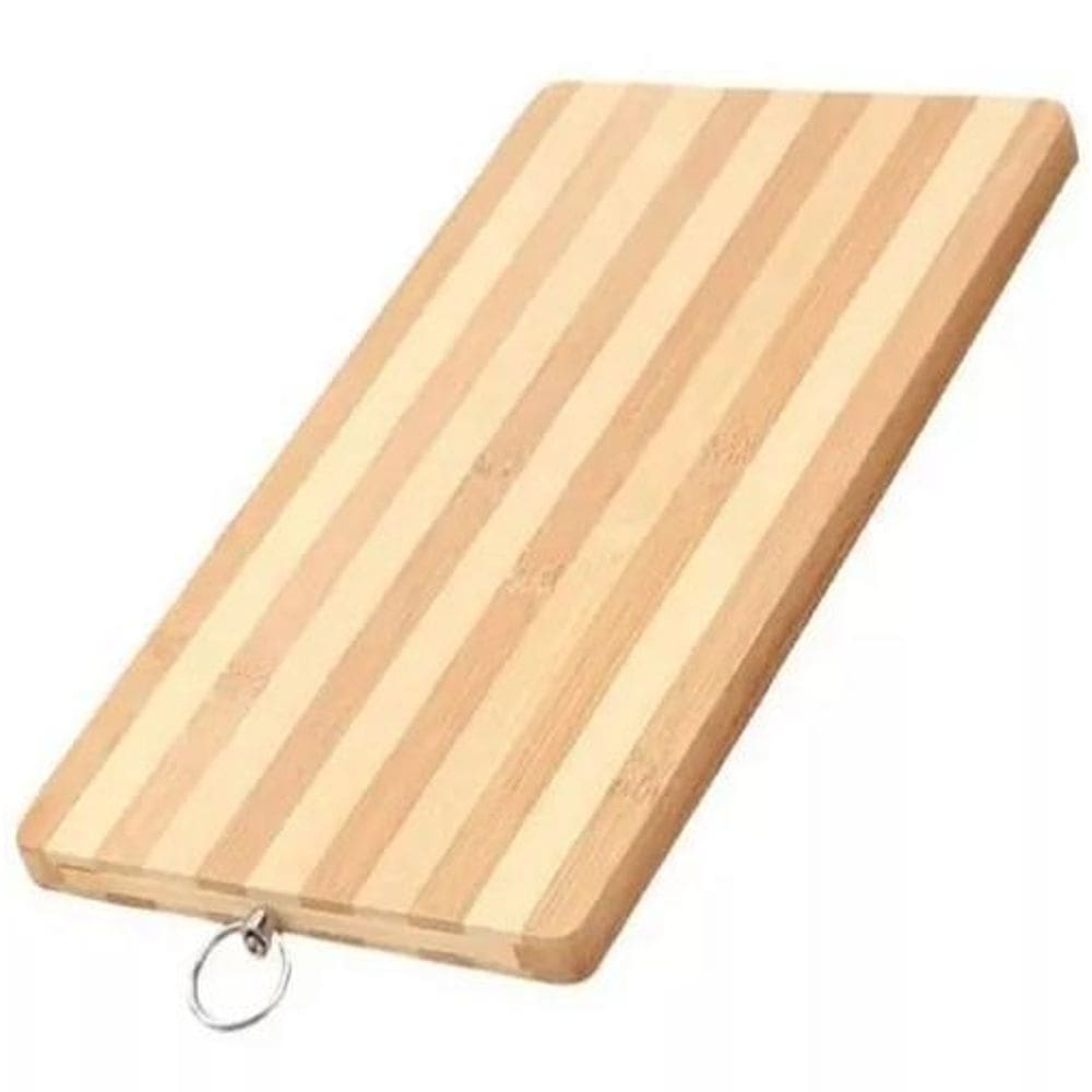 Tábua de corte bambu natural retangular 30 cm