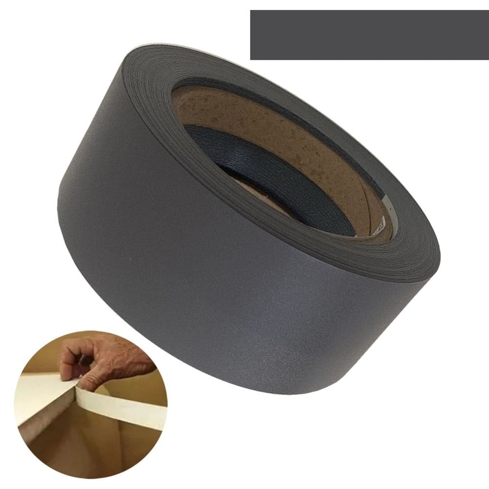 Fita De Borda PVC Grafito Tx 63mm X 20m Tabone