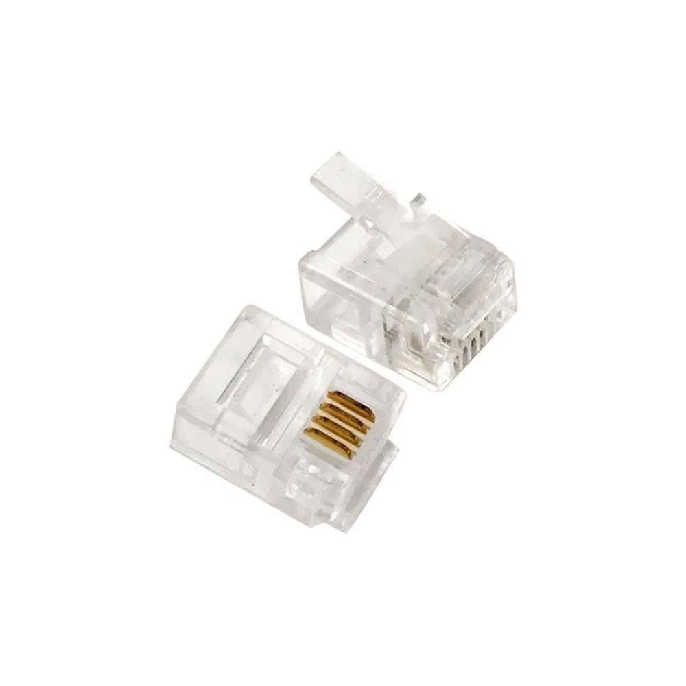 Conector RJ 11TEL Mister cartela com 10 100603