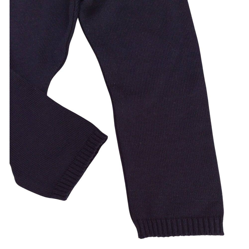 Calça lã infantil masc Vira Mexe azul marinho