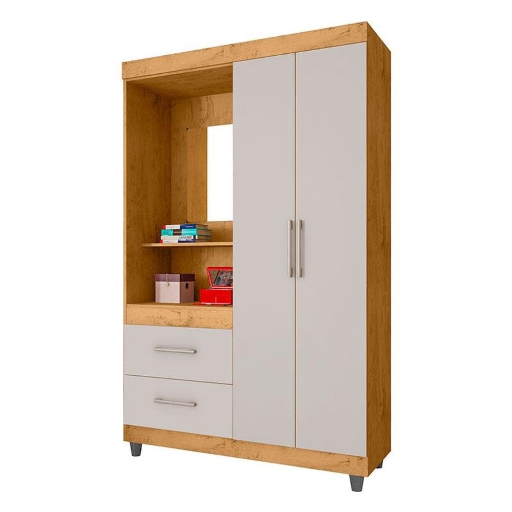 Guarda Roupa Solteiro CAP2322 Freijó Baunilha - Araplac